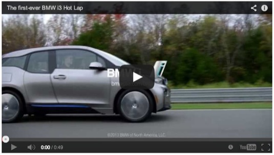 auto elektromobil BMW i3 na závodní dráze video