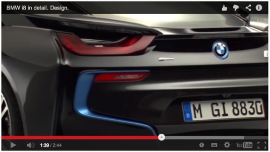 auto plug-in hybrid BMW i8 video sign