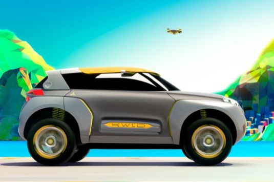 Renault KWID koncept auta s létajícím dronem