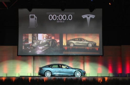 auto stanice pro výměnu baterií Tesla Motors