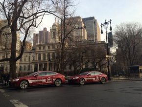 auto Tesla Model S elektromobily Coast to Coast rallye