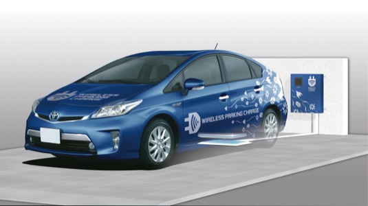 auto Toyota bezdrátové dobíjení plug-in hybridu Toyota Prius