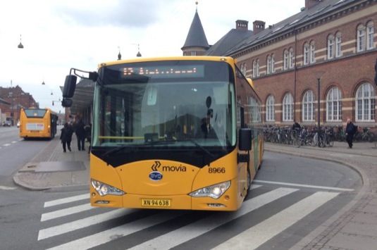 auto elektrobusy BYD Kodaň Dánsko