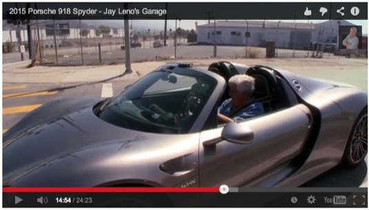 auto Jay Leno Garage Porsche 918 plug-in hybrid