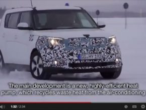 auto Kia Soul EV elektromobil zimní test video