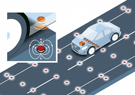 Autonomní budoucnost: Volvo testuje magnetické silnice