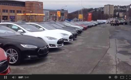 auto elektromobily Tesla Model S prodej v Norsku WOW