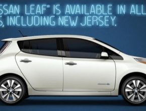 auto elektromobil Nissan Leaf elektrické auto New Jersey