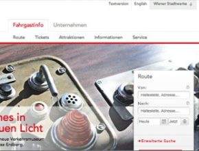 www.wienerlinien.at nový web vídeňského dopravního podniku