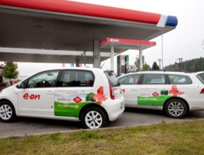 auto Škoda Citigo CNG auto na plyn Volkwagen Passat TSI E.ON čerpací plnící stanice