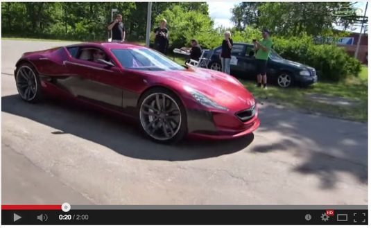 auto Rimac Concept_One supersport elektromobil video