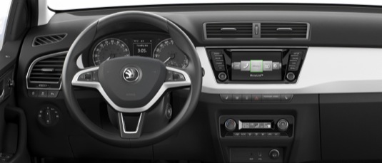 Interiér vozu Škoda Fabia třetí generace