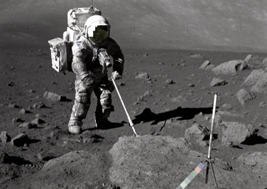 auto kosmonaut astronaut na měsíci NASA
