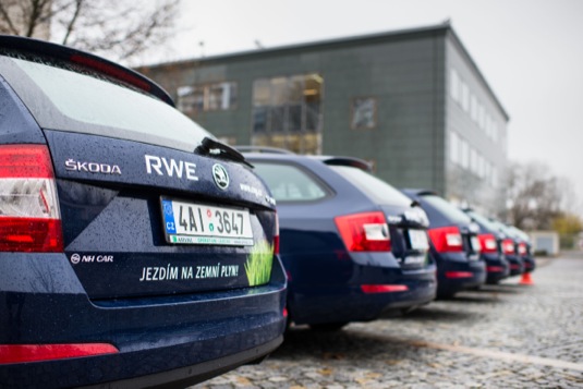 auto Škoda Octavia G-TEC s pohonem na CNG (stlačený zemní plyn) skupiny RWE