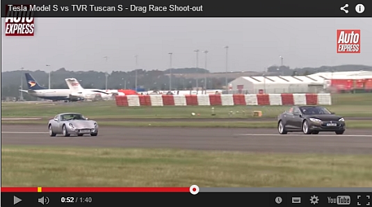 Tesla Model S Vs. TVR Tuscan