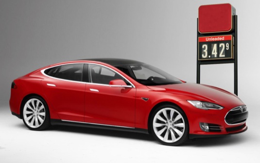 auto elektromobil Tesla Motors cena benzínu