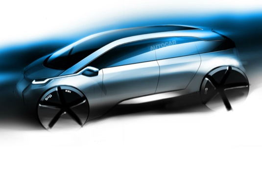 auto BMW i5 auto na vodík elektromobil
