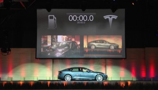 auto stanice pro výměnu baterií Tesla Motors