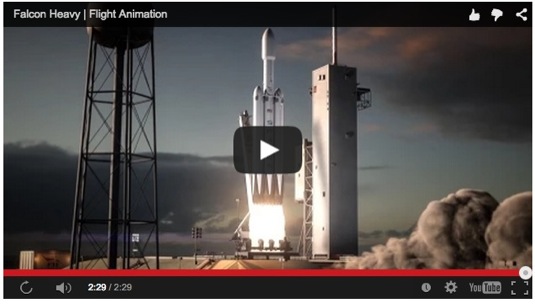 auto SpaceX vesmírná raketa start Falcon Heavy