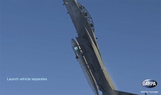 auto americká armáda stíhačka letectvo start vesmírné rakety DARPA ALASA