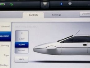 auto elektromobil Tesla Model S easter egg