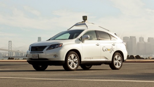 auto robotické auto Lexus RX450h Hybrid Google