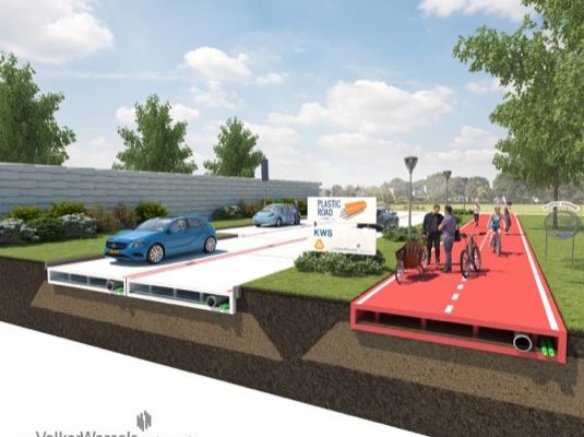 auto plastové silnice PlasticRoad
