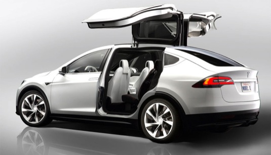 auto Tesla Model X elektromobil plně elektrické SUV