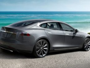 auto elektromobil elektrické auto Tesla Model S tichý oceán