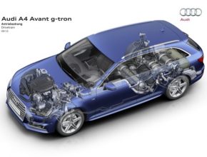 Nové Audi A4 Avant nabízí alternativní pohon na zemní plyn. Motor 2.0 TFSI s dvoupalivovým systémem pracuje s inovativním spalovacím procesem.