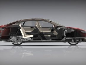 auto elektromobil Tesla Model S řez autem