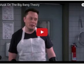 auto Elon Musk v seriálu Teorie velkého třesku