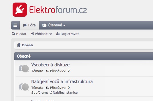 auto Elektroforum.cz nové české fórum zaměřené na elektromobilitu