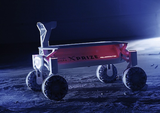 auto Audi Lunar Quattro e-tron elektromobil na Měsíci