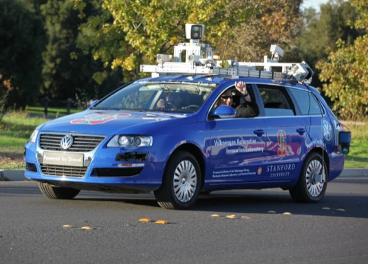 auto testovací robotické auto Volkswagen Stanford University