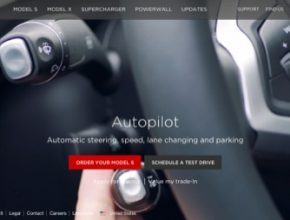 auto web společnosti Tesla Motors z adresy tesla.com