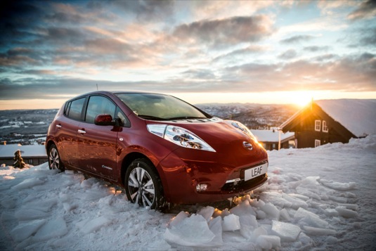 auto elektromobil Nissan Leaf nová 30 kWh baterie Norsko