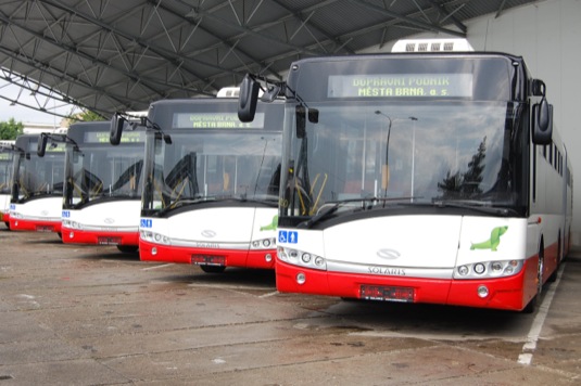 auto nové CNG autobusy na plyn stlačený zemní Dopravního podniku města Brna
