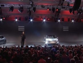 auto elektromobil představení Tesla Model 3 v Los Angeles, Elon Musk