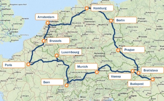 auto mapa evropy etour europe rallye elektromobily