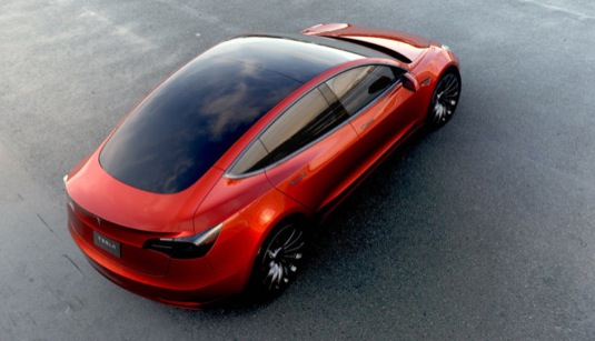 auto elektromobil Tesla Model 3 design prototyp březen 2016