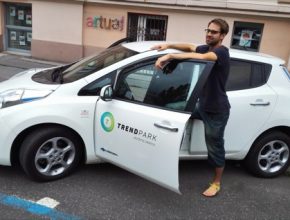 auto elektromobil Nissan Leaf Aleš Zahrádka cesta kolem Evropy TrendPark