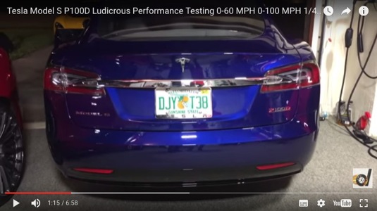 auto Tesla Model S P100D elektromobil zrychlení