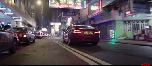 auto elektromobil Tesla Model S v Hong Kongu