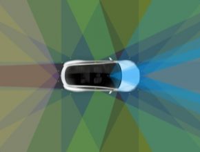 auto Tesla Vision robotické řízení autonomní auta