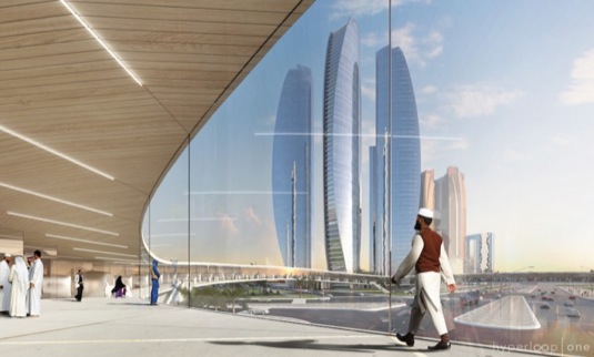 auto Hyperloop One město Dubaj