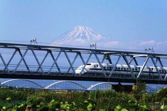 auto Šinkanzen vysokorychlostní vlaky Japonsko rychlodráha