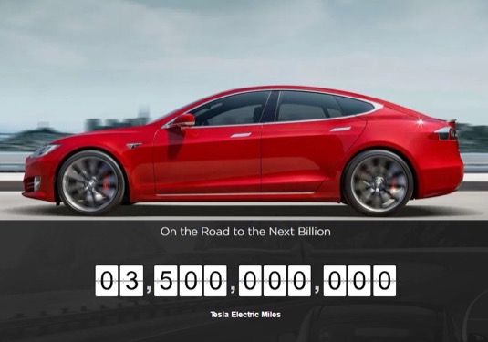 auto elektromobily Tesla Model S ujeto už 5,6 miliardy kilometrů