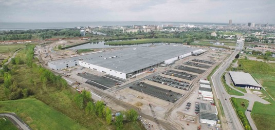 auto továrna SolarCity a Panasonic v Buffalu na výrobu solárních článků
