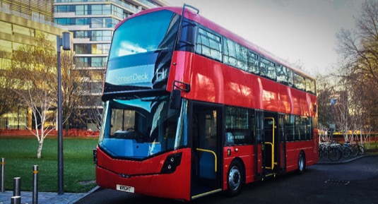 auto vodíkový autobus doubledecker Wrightbus Británie Londýne